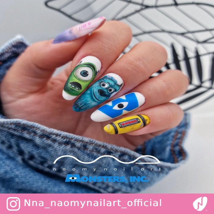 Monsters Inc Nail Art